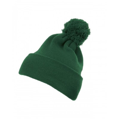 Cuffed Knit Beanie with Pom Pom Hat - Yupoong 1501P Beanies