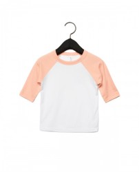 Toddler 3/4-Sleeve Baseball T-Shirt - Bella + Canvas 3200T Baby T Shirts