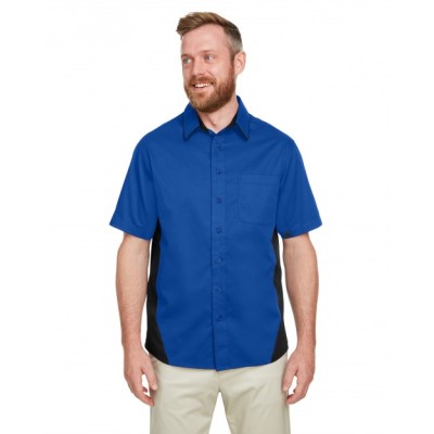 Men's Tall Flash IL Colorblock Short Sleeve Shirt - Harriton M586T Mens Woven Shirts