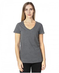 Ladies' Ultimate CVC V-Neck T-Shirt - Threadfast Apparel 200RV Womens T Shirts