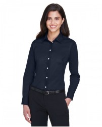 Ladies' Crown Collection® Solid Stretch Twill Woven Shirt - Devon & Jones DG530W Women Woven Shirts