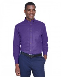 Men's Easy Blend Long-Sleeve Twill Shirt with Stain-Release - Harriton M500 Mens Woven Shirts