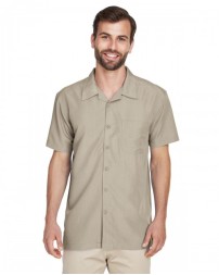 Men's Barbados Textured Camp Shirt - Harriton M560 Mens Woven Shirts